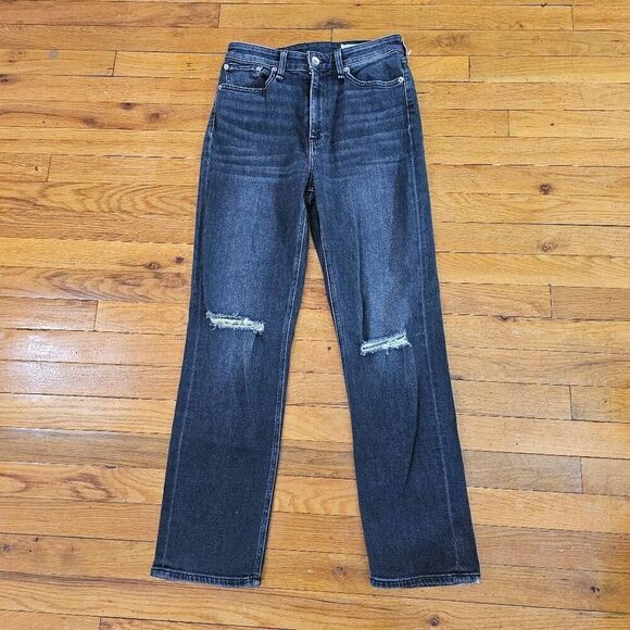 Rag & Bone Nina High Rise Cigarette Jeans  Distressed Women's Size 28 Straight L - Picture 1 of 10